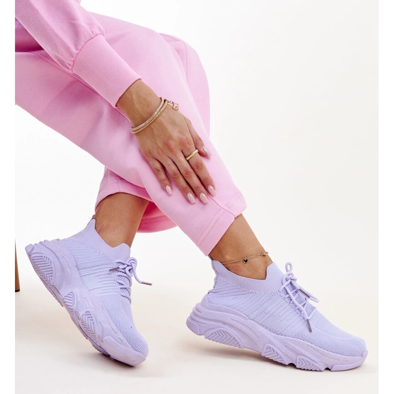 Purple sneakers with a massive Kassi sole violet 1