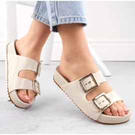 Comfortable women's slippers, scented, flexible rubber Ekri Zaxy NN285058 beige 1