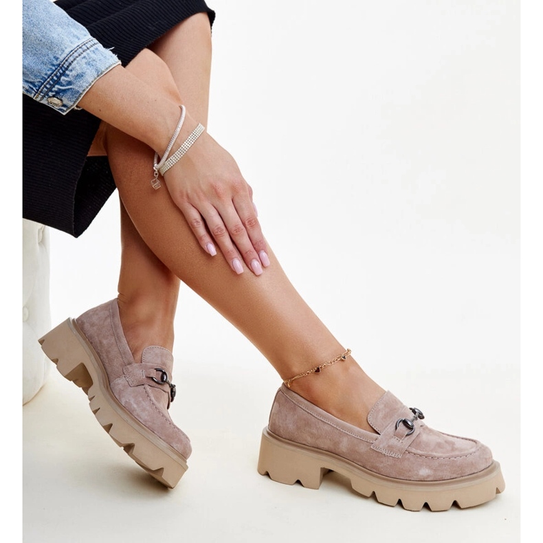 Beige leather moccasins by Vinceza 1 Beige leather moccasins by Vinceza 1