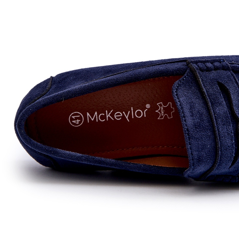 Mckeylor Men's Eco Suede Moccasins, Navy Blue 2 Mckeylor Men's Eco Suede Moccasins, Navy Blue 2