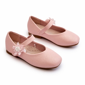 Miss Children's glitter ballerina shoes with Velcro fastening, pink 2 Miss Children's glitter ballerina shoes with Velcro fastening, pink 2