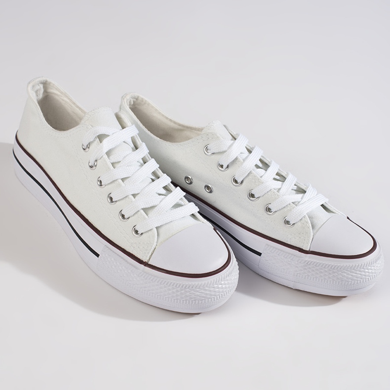 Women's white sneakers on the platform 1 Women's white sneakers on the platform 1