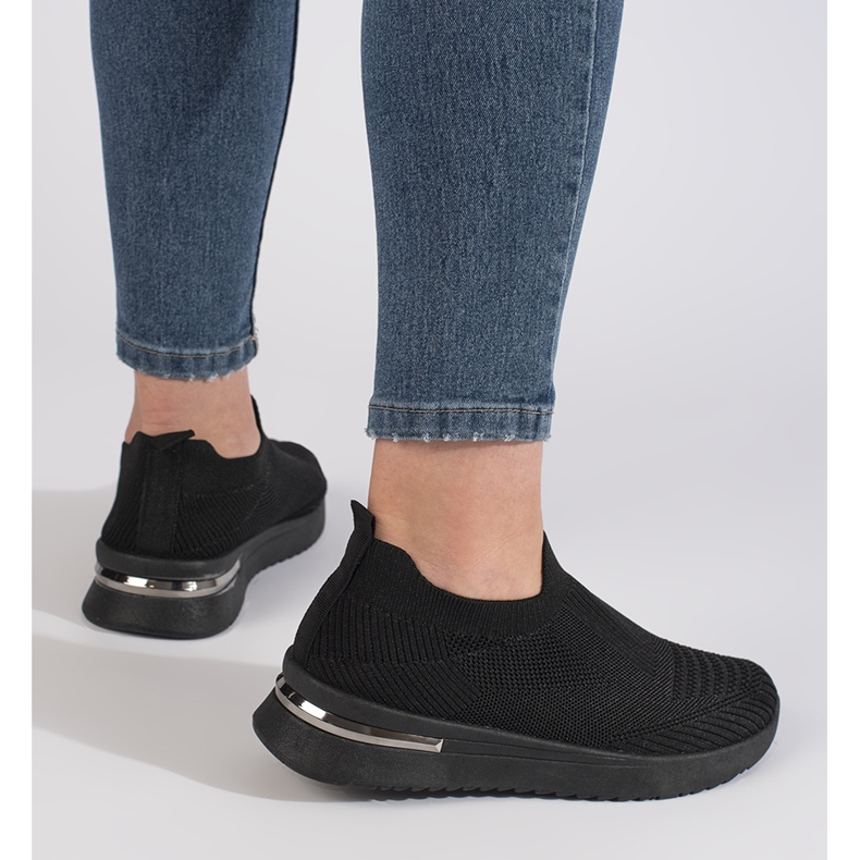 Black slip-on sneakers 2