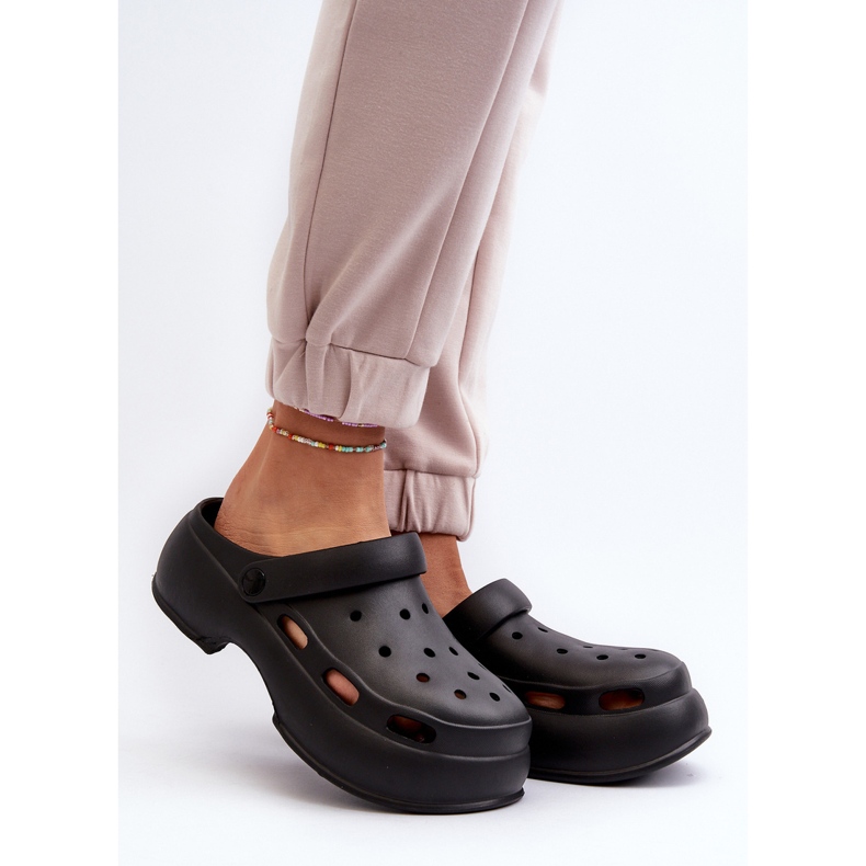 Women's foam flip-flops with a massive sole, Black Danollia 2