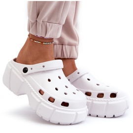 Women's Foam Flip-Flops On A Massive Sole, White Witima 8