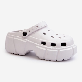 Women's Foam Flip-Flops On A Massive Sole, White Witima 1 Women's Foam Flip-Flops On A Massive Sole, White Witima 1