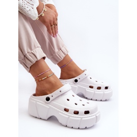 Women's Foam Flip-Flops On A Massive Sole, White Witima 6