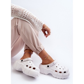 Women's Foam Flip-Flops On A Massive Sole, White Witima 7
