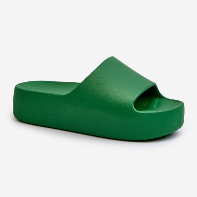Women's Flip-Flops With a Thick Sole, Green Oreithano 1