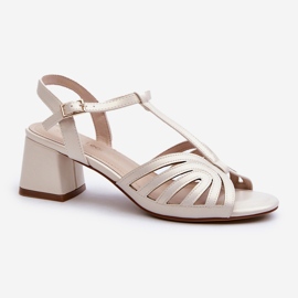 Women's High Heel Sandals Sergio Leone SK880 Pearl white 1 Women's High Heel Sandals Sergio Leone SK880 Pearl white 1