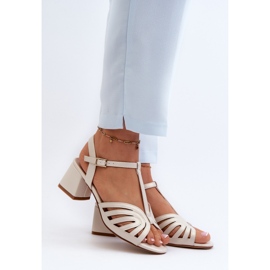 Women's High Heel Sandals Sergio Leone SK880 Pearl white 2 Women's High Heel Sandals Sergio Leone SK880 Pearl white 2