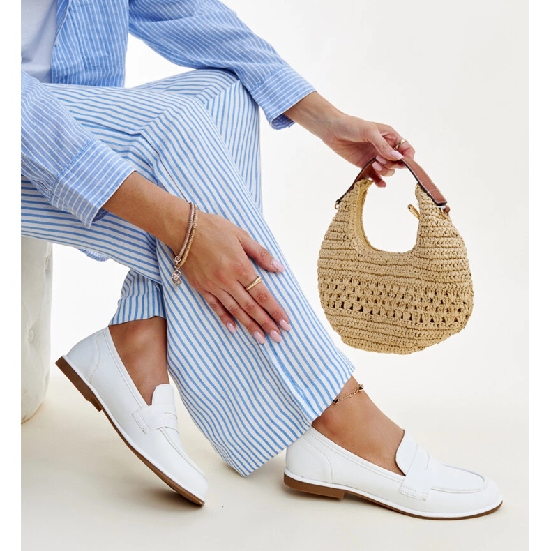 Classic white Nasia moccasins 1