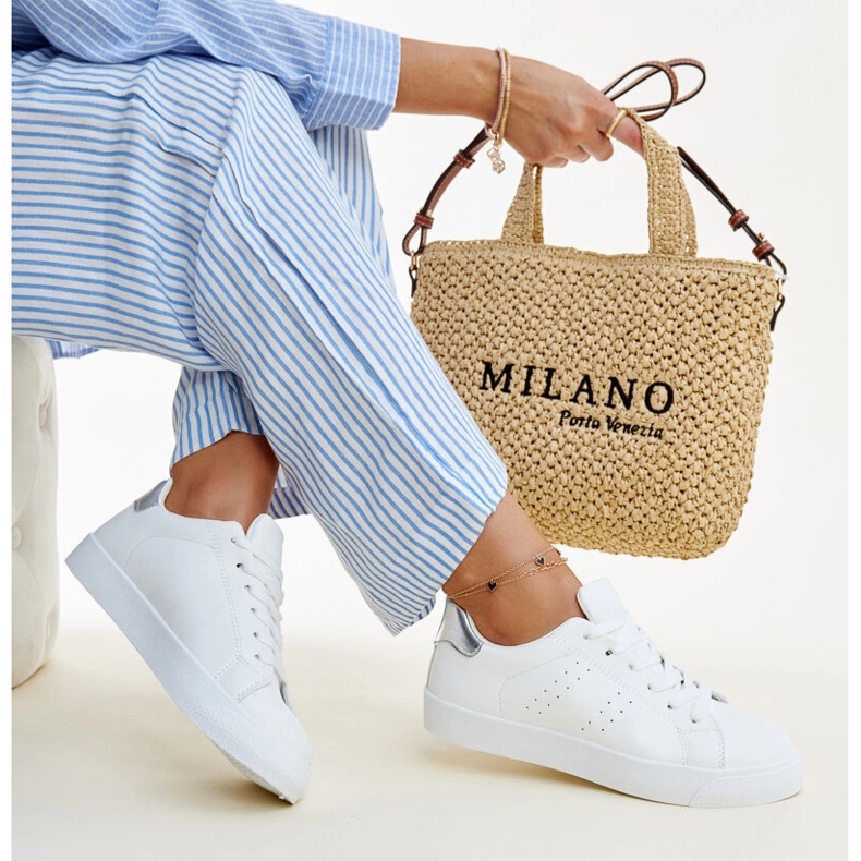 White and silver Akila sneakers 1