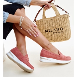 Pink perforated Muna shoes 1