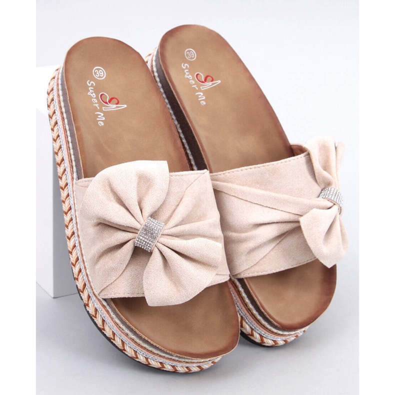 Cork flip-flops with colorful sole Servoz Beige 1