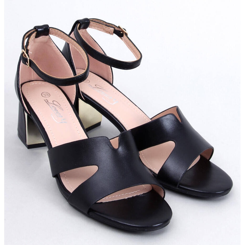 Claude Black high-heeled sandals 1