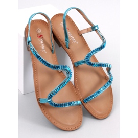 Adani Blue crystal sandals 1