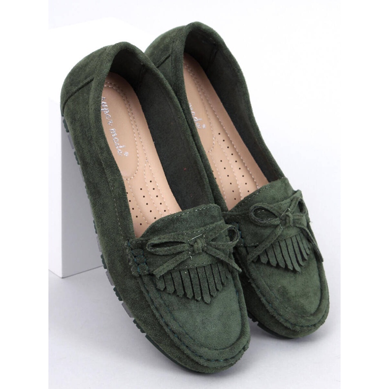 Mouton Olive suede moccasins green 1
