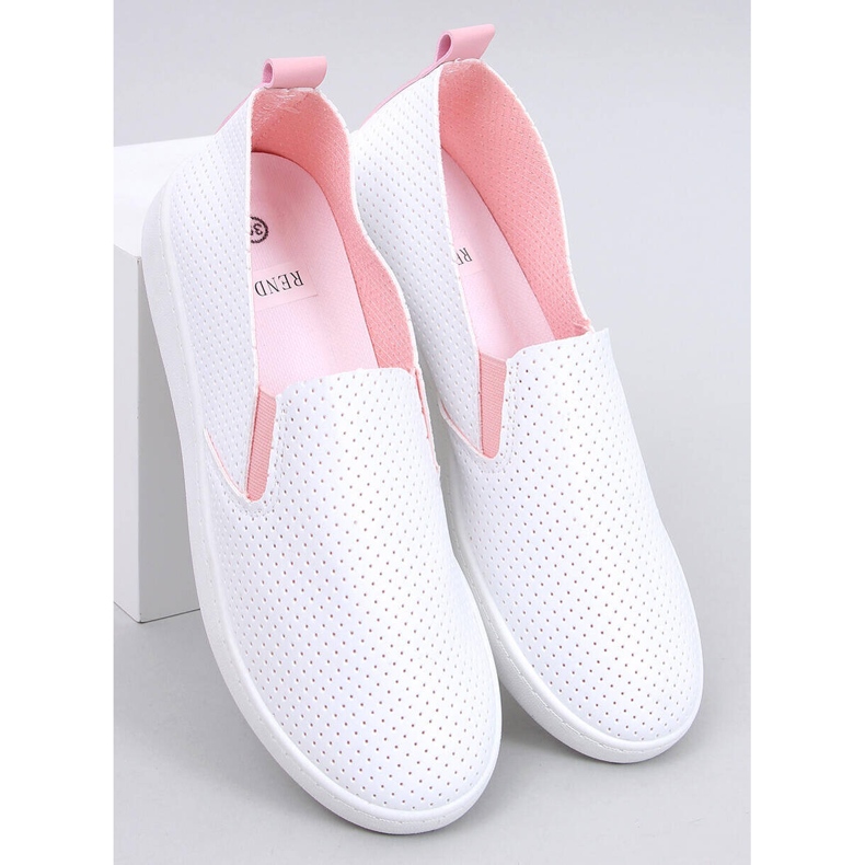 Jousse WHITE/PINK slip-on sneakers 1 Jousse WHITE/PINK slip-on sneakers 1