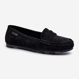 Women's Eco Suede Moccasins Big Star NN274929 Memory Foam System Black 2