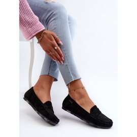 Women's Eco Suede Moccasins Big Star NN274929 Memory Foam System Black 1