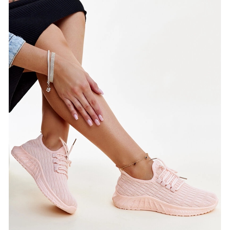 Pink Milena fabric sneakers 1 Pink Milena fabric sneakers 1