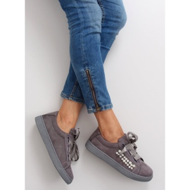 Gray Sneakers With Pearls H99-11 Gray grey 2