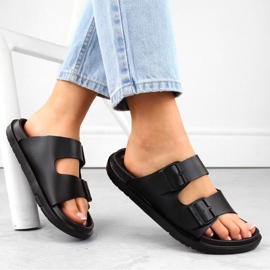 Big Star W INT2004A foam flip-flops with buckles, black 2