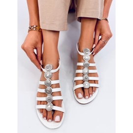 Logan White gladiator women's sandals 2
