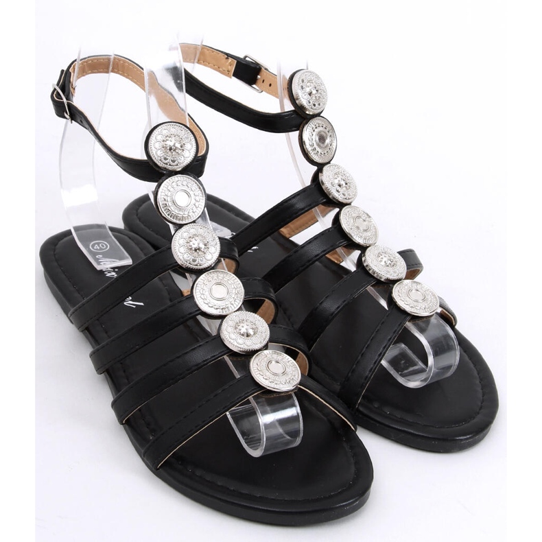 Logan Black women's gladiator sandals 1