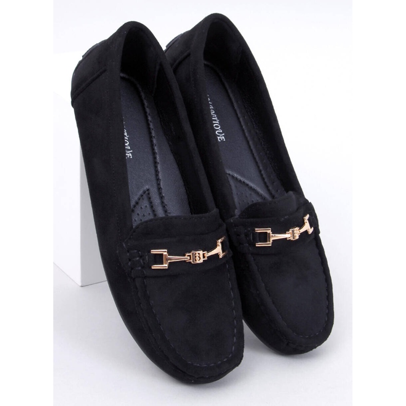 Women's suede moccasins Sourd Black 1