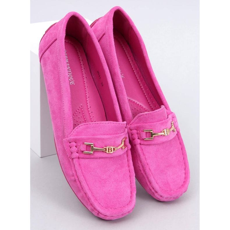 Women's suede moccasins Sourd Fuchsia pink 1