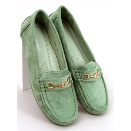Women's suede moccasins Sourd L.GREEN 1