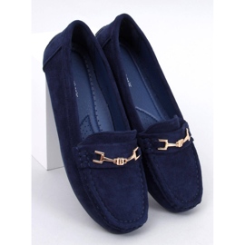 Sourd Navy women's suede moccasins blue 1