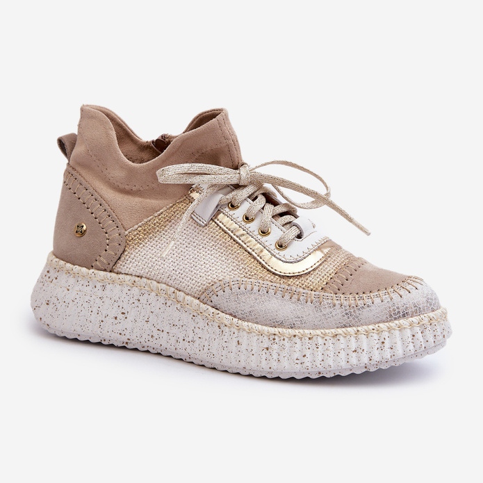 Suede Women's Shoes Maciejka 06405-04 Beige 1