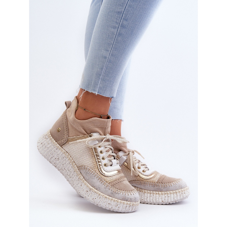 Suede Women's Shoes Maciejka 06405-04 Beige 2