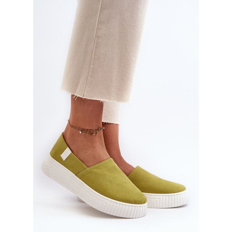 Big Star Women's Platform Sneakers NN276008 Memory Foam System Lime green 2