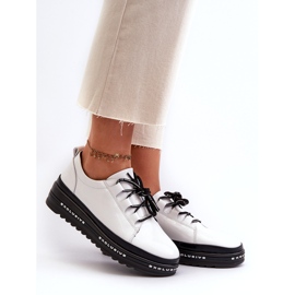 Women's Patent Sneakers On Platform White S.Barski LR592B 2