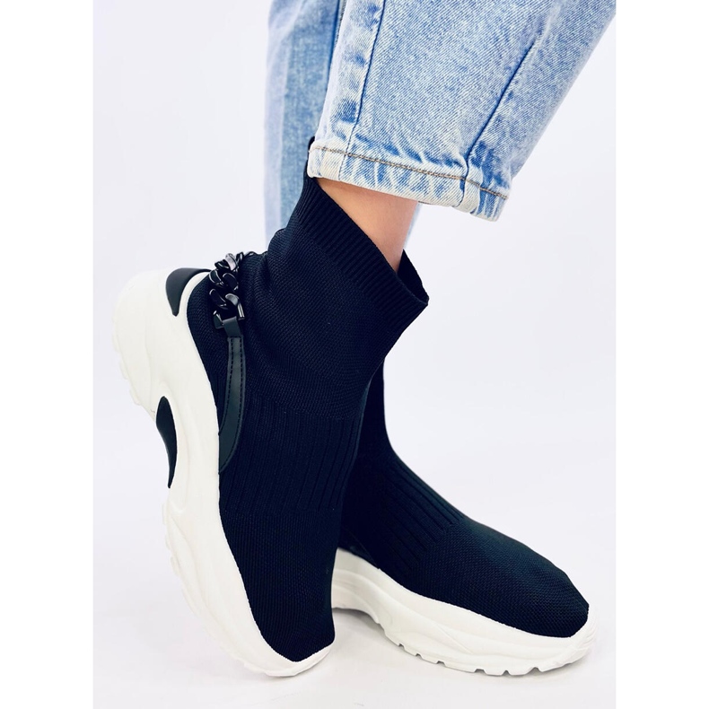 Gina Black sock ankle boots 2
