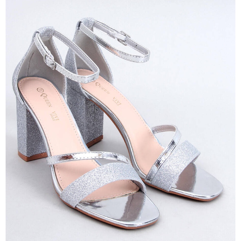Paolis Silver formal high-heeled sandals 1