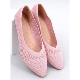 Openwork almond ballerinas Sotty Pink 1