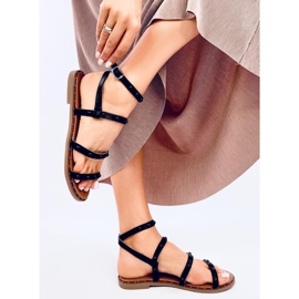 Hazel Black gladiator sandals 2