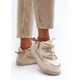 Women's Platform Sneakers Beige Moariella 2
