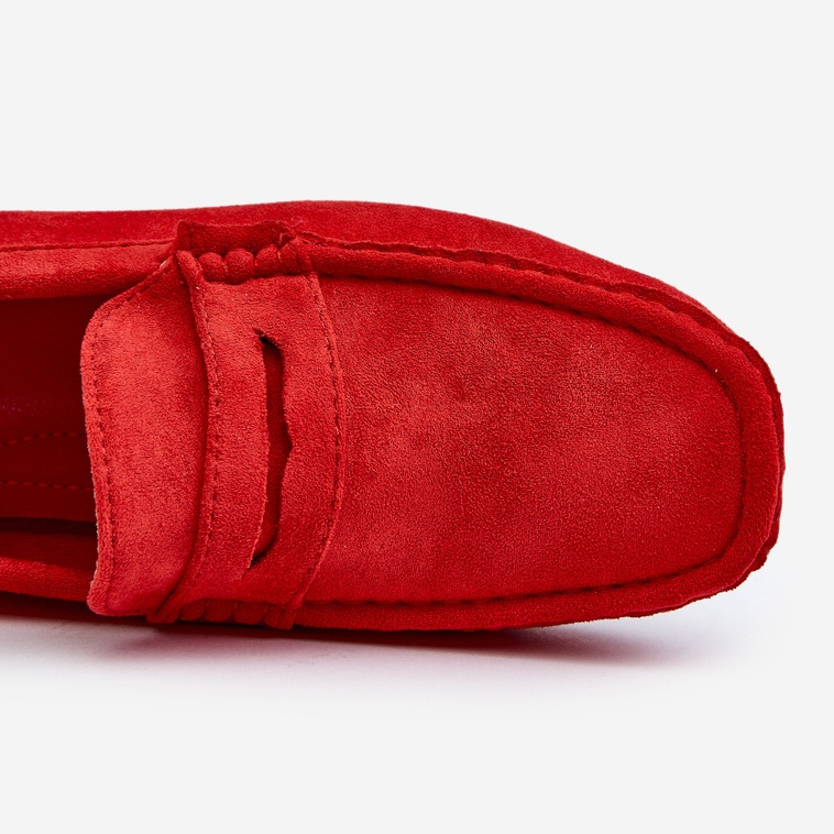 Men's Red Wesley Suede Moccasins 2