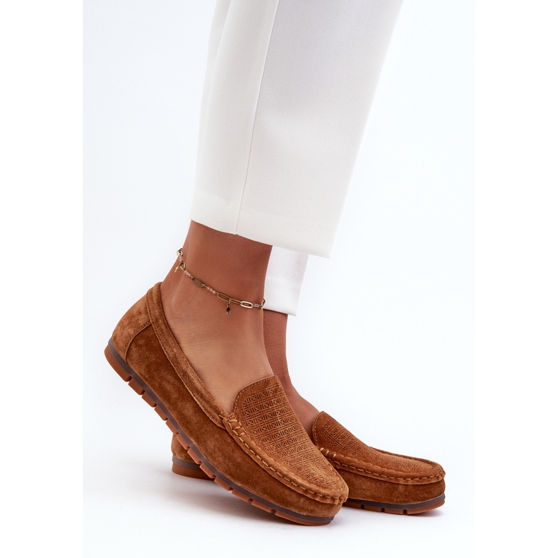 Suede Women's Moccasins Camel S.Barski LR755 brown 2 Suede Women's Moccasins Camel S.Barski LR755 brown 2