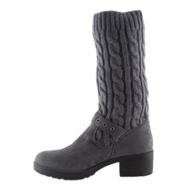 High boots with a shank NC109 gray grey 1
