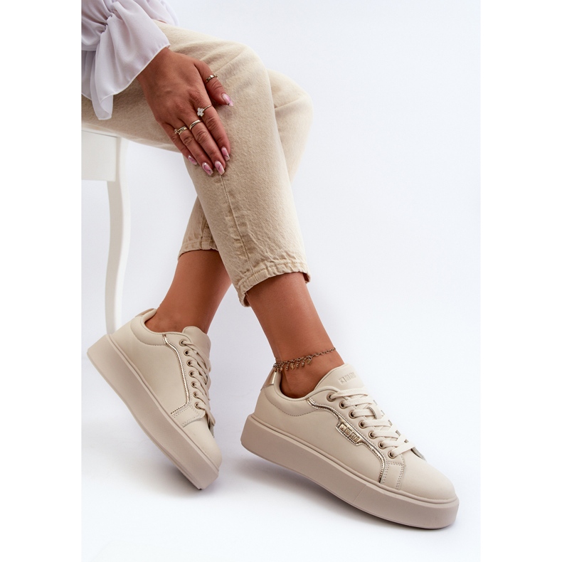 Big Star Women's Sneakers NN274334 Memory Foam System Beige 1