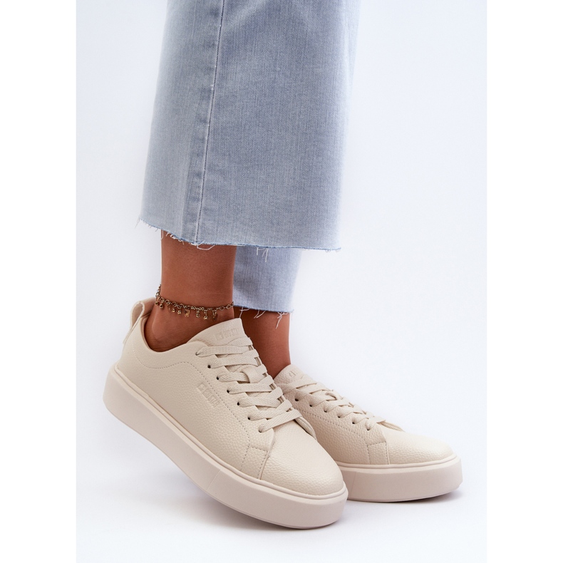 Light Women's Sneakers Big Star NN274321 Memory Foam System Beige 2