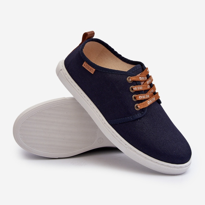 Big Star Men's Sneakers NN176002 Memory Foam System Navy Blue 1