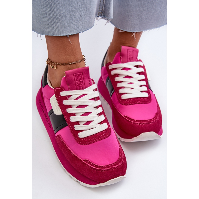 Women's Sneakers on the Big Star Platform NN274500 Memory Foam System Fuchsia pink 2